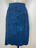 zip  womens jacket  womens  vintage  Urban Village Vintage  urban village  two piece  suit  Suede Jacket  Suede  stitch detail  Skirts  set  Rounded collar  matching set  knee length  Jacket  Blue  8  70s  1970s