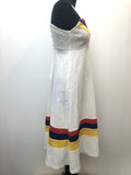 zip  womens  white  vintage  Urban Village Vintage  urban village  stripe detailing  chevron stripe  back zip  Addos Original  70s  1970s  10