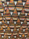womens shirt  womens  vintage  Urban Village Vintage  urban village  triangle  shirt dress  retro  patterned  patterened  midi dress  geometric  embroidered pattern  Embroidered  dress  diamond pattern  diamond  collar dress  collar  brown  big collar  back zip  70s  70  1970s