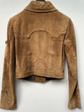 womens  vintage  Urban Village Vintage  Suede Jacket  Suede  sand  light brown  Jacket  collar  brown  big collar  Beagle collar  8  70s  70  6/8  6  1970s