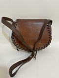 womens bag  womens  vintage  Urban Village Vintage  tooled  tan  Shoulder bag  shoulder  Leather  leaf design  hippy  hippie  handbag  hand bag  embossed  brown  boho  bag  accessories  70s  1970s