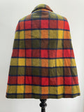 wool  vintage  Urban Village Vintage  tartan  red  poncho  orange  modette  mod  Green  checked  check  cape  blue  8-10  8  60s  1960s  10