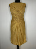 womens  vintage  sparkly  sleeveless  shift dress  shift  scooter  retro  party  new year  modette  MOD  mini dress  mini  lurex  gold  glitter  dress  christmas  10