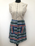 1970s Striped Mini Skirt with Pockets - Size 8