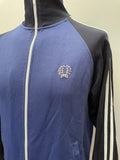white stripes  white  vintage  Urban Village Vintage  urban village  tracktop  Tracksuit Top  track top  track  sportswear  sports jacket  Small  retro  Navy Jacket  Navy  MOD  mens  Logo design  logo  Light Blue  Jacket  Fred Perry  fred  elasticated  blue