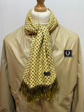 1960s Yellow Geometric Print Mod Scarf by Tootal - One Size