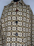 zip  womens  Welsh Woollens  Welsh Woolens  welsh wool  welsh  vintage  Urban Village Vintage  urban village  two piece  tapestry design  tapestry  suit  Skirts  skirt  Rounded collar  retro  reseta  patterned  pattern  MOD  midi skirt  midi dress  midi  dark brown  collar  cape  button front  brown  60s  1960s