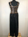 womens  vintage  Urban Village Vintage  urban village  studio 54  sequin  party dress  party  new year  maxi dress  maxi  long length dress  long  Kati by Laura Phillips  high neck  glitter  dress  disco dress  disco  christmas