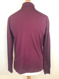 vintage  red  New old stock  MOD  mens  Long sleeved top  light knit  L  Jonelle  burgundy  Berketex  60s  1960s