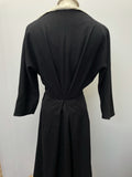womens  vintage  Urban Village Vintage  urban village  retro  MOD  midi dress  midi  long sleeve  kashmoor  high neck  frill neck  frill detail  evening dress  dress  collared  collar dress  collar  buttons  button up  button  black  60s  3/4 sleeves  3/4  1960s  14
