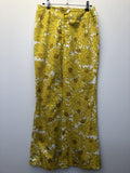 Yellow  womens  Wide Leg  vintage  Urban Village Vintage  trousers  psychedelic  psych  hippy  Flower Power  floral  flares  Cotton  boho  1960s  1960  10