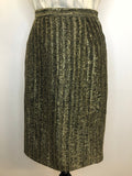 womens  vintage  Urban Village Vintage  urban village  Skirts  skirt  metallic  high waisted  gold metallic  gold  evening wear  evening  disco skirt  disco  8  70s  1970s