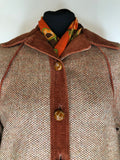 wool blend  vintage  Urban Village Vintage  urban village  Slimma  pockets  orange  mens  long sleeve  jacket  button  brown  blazer jacket  Blazer  70s  1970s  12