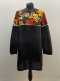 zip back  womens  vintage  Urban Village Vintage  smock dress  short dress  scooter dress  scooter  red  psychedelic  psych  orange  modette  MOD  mini dress  micro mini  long sleeved  long sleeve  lily  floral print  empire line  empire  dress  dolly dress  dolly  black  60s  1960s  12