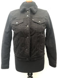 womens jacket  womens coat  womens  vintage  Sherpa  S  levis strauss  levis  jean  jacket  denim  black  8 Urban vintage village