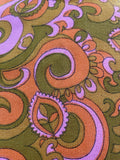 womens  vintage  turtle neck  short sleeve  shift dress  roll neck  retro  psychedelic  Paisley Print  paisley  orange  MOD  mini dress  festival  dress  acid  60s  1960s  12