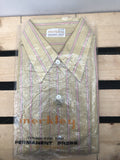 Yellow Stripes  Yellow  vintage  Urban Village Vintage  urban village  tapered with tails  Stripes  short sleeved  short sleeve  Shirt  printed shirt  printed  print  Merkley  Mens Shirts  mens  L  dagger  button  brown  70s