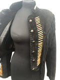 embellishment  beading  womens  Jacket  suede fringing  Suede Jacket  Suede  crop jacket  Western  vintage  S  navajo  jacket urban village vintage