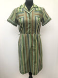 1950s Striped Shirt Dress by Windsor - Size 12
