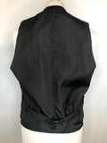 waistcoat  vintage  vest  v neck  Urban Village Vintage  urban village  tank  sleevless  side zip  pockets  mod  mens  M  full lining  formal  dark grey  60s  1960s