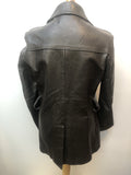 vintage  mens  Leather Jacket  Leather  L  Jacket  Fitted  brown leather  brown  70s  1970s Urban Village Vintage