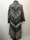 womens  vintage  Urban Village Vintage  stripes  Grey  coat  chevron  70s  1970s  12