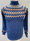 1970s Knitted Fairisle Jumper - Size S