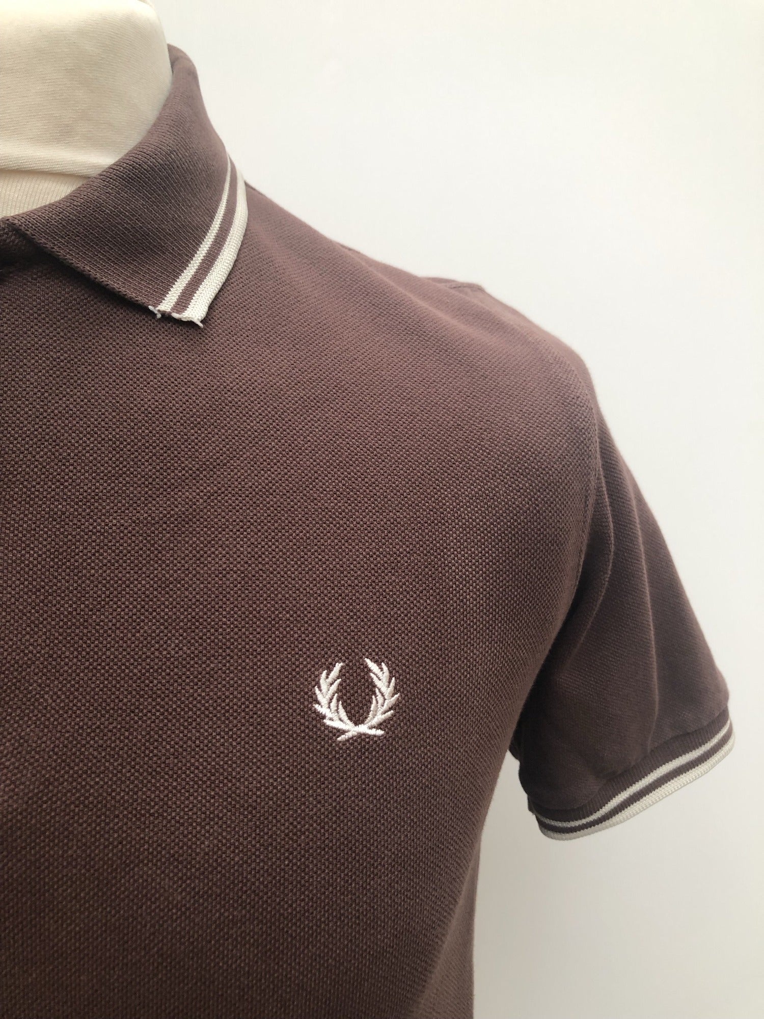 vintage  Urban Village Vintage  urban village  summer  Shirt  polo top  polo  Mens Shirts  mens  L  Fred Perry  comped cotton  brown