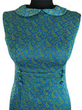 zero waste  womens  vintage  UK  thrifted  thrift  sustainable  style  store  sparkly  slow fashion  sleeveless  shop  shimmer  shift dress  shift  second hand  save the planet  reuse  retro  recycled  recycle  recycable  preloved  penny collar  party  paisley style print  online  new year  modette  MOD  lurex  ladies  green  gold metallic  gold  glitter  fashion  evening dress  evening  ethical  Eco friendly  Eco  dress  concious fashion  clothing  clothes  christmas  Blue  birmingham  above the knee  10
