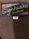 waistcoat  vintage  Urban Village Vintage  urban village  stitch detailing  stitch detail  sleevless  polyester  pockets  mens  M  lined  Leather Jacket  Leather  Jacket  Glenhusky of Scotland  fully lined  button  brown  70s  1970s