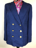 1970s Double Breasted Blazer by Digby Morton - Size UK 12