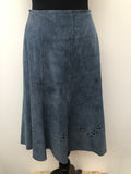 womens  vintage  Urban Village Vintage  two piece  top  suede top  suede skirt  suede  formal  blue  belted top  60s  1960s  10