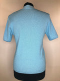 womens  vintage  Urban Village Vintage  sweater  St Michael  short sleeved  short sleeve  MOD  Lightweight Knit  light knit  knitwear  knitted  knit  cropped  cardigan  blue  60s  1960s  10