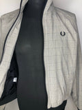Urban Village Vintage  mod  Mens Bomber jacket  mens  Logo design  L  jacket  grey  Fred Perry  check  bomber jacket  bomber