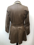 womens  vintage  Leather Jacket  Leather detailing  Leather Coat  Leather  coat  blue  60s  1960s  10