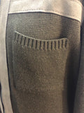 zip  vintage  Urban Village Vintage  urban village  Suede detail  Suede  mens  M  long sleeve  knitwear  knitted  knit  Jacket  Green  elasticated  collar  70s style  70s  1970s