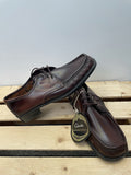 Urban Village Vintage  urban village  shoes  shoe  New old stock  MOD  moccasin  mens  leather trim  leather stitch  Leather  laces  lace  heeled  heel  deadstock  clarks  brown  block heeled  8  70s  60s  1970s  1960s