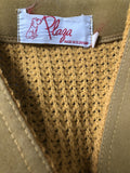 waistcoat  vintage  vest  v neck  Urban Village Vintage  urban village  sleevless  pockets  mod  mens  M  Leather  knitted  knit  faux suede  60s  1960s