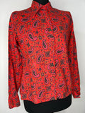 womens  Viyella  vintage  Urban Village Vintage  urban village  Shirt  sheer  print  Paisley Print  paisley  long sleeves  long sleeve  Londonpride  collar  blouse  big collar  60s  60  1960s  1960  10