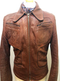 1960s Leather Jacket in Brown by Victoria Leather - Size S