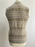 sweater vest  vintage  vest  Urban Village Vintage  urban village  sleeveless  retro  pure new wool  pullover  pattern  patterened  mens  M  knitted  jumper vest  grandad knit  fair isle  brown  70s  40s  1970s  1940s