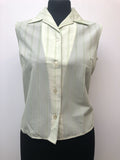wool  womens  vintage  vest  Urban Village Vintage  urban village  top  Stripes  sleevless  sleeveless  retro  pure wool  Green  blouse