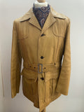 1970s Dunn & Co Belted Leather Jacket - Size M