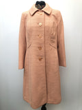 womens jacket  womens coat  womens  Winter Coat  vintage  Urban Village Vintage  urban village  peach  overcoat  orange  long length coat  long coat  Jacket  Eastex  coat  button  60s  1960s  14