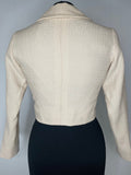 womens  vintage  Urban Village Vintage  open collar  large collar  jacket  cropped jacket  cream  70s  6  1970s