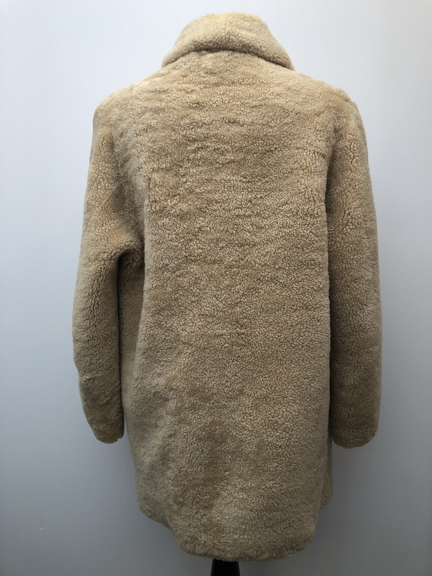 1960s Sheepskin Teddy Coat by Morlands Curlam Size 16 Womens Vintage Clothing Urban Village UrbanVillageVintage