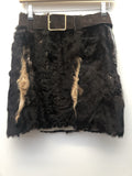 1970s Goatskin Mini Skirt - Size 8