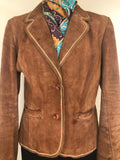 1970s Suede Blazer Jacket by Highway Suede and Leatherwear - Size UK 10