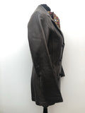 womens  vintage  Urban Village Vintage  Leather Jacket  Leather Coat  Leather  Jacket  fitted  double breasted coat  double breasted  coat  brown  8  60s  1960s