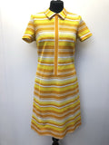 zip back  zip  yellow  womens  vintage  Urban Village Vintage  urban village  Stripes  orange  MOD  colla  60s  1960s  10